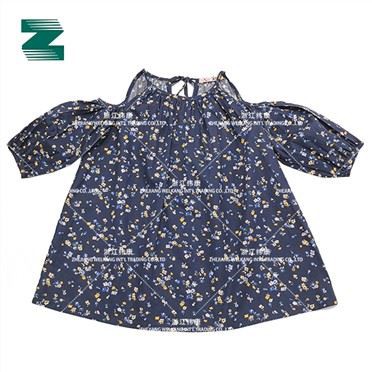 بلوز چاپ آستین کوتاه نخی